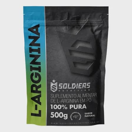 Arginina em Pó 500g 100% Pura Soldiers Nutrition